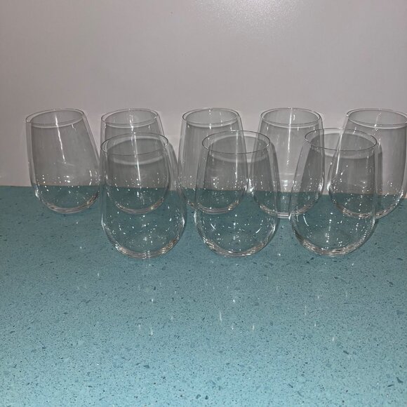 Riedel Stemless Wine Glass Signed Set of 8 Collectible - Picture 1 of 8